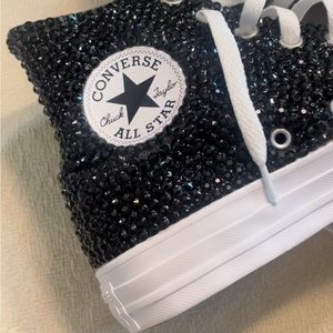 Black Rhinestone Converse!